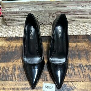 Carcuume black high heels size 6 3”heel nwot pointed toe pumps slip on
